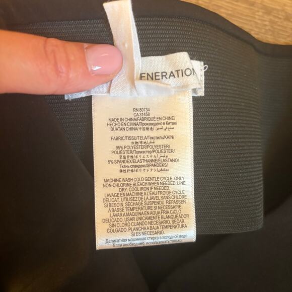 BCBG black asymmetrical skirt draped flowy maxi y2k size large - Picture 5 of 7